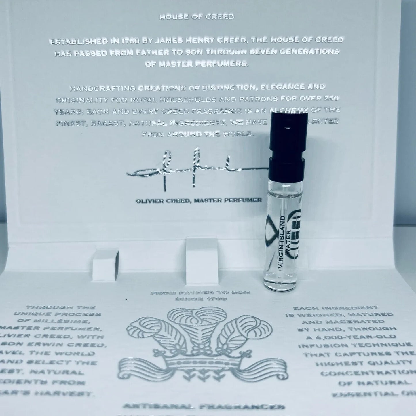 10x CREED Virgin Island Water EDP Official Card Sample Spray 1.7ml