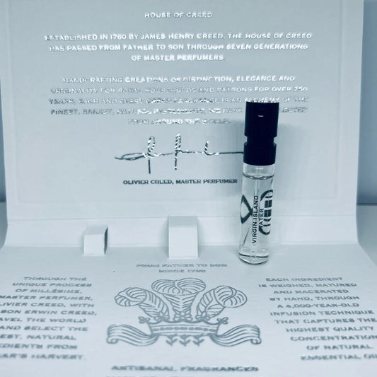 10x CREED Virgin Island Water EDP Official Card Sample Spray 1.7ml