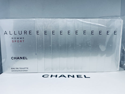 CHANEL ALLURE HOMME SPORT EDT 1.5ml .05fl oz x 12 COLOGNE SPRAY SAMPLE VIALS