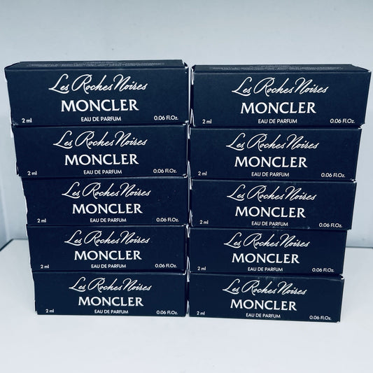 10 Pack Moncler Les Roches Noires Eau de Parfum Sample Spray 2ml/0.06oz