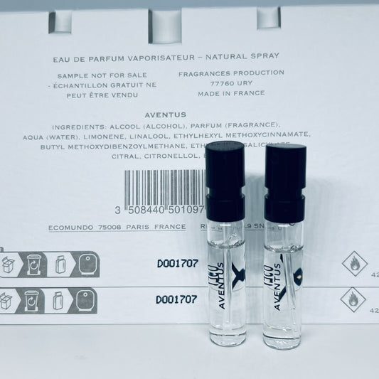 2 Creed Aventus Eau de Parfum EDP Sample Spray 1.7ml