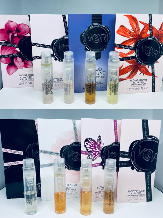Viktor & Rolf Perfume Collection For Women Sample Spray Vial 8pc Set