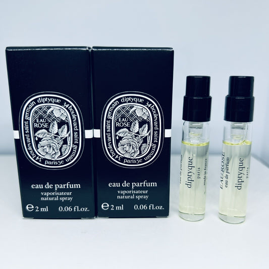 2 Diptyque Eau Rose Eau de Parfum Sample Spray 2ml