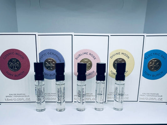 TORY BURCH Perfume Collection For Women Sample Spray Vials Set of 5