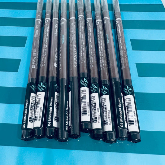 10x SEPHORA COLLECTION retractable Brow Pencil Waterproof 04 Midnight brown