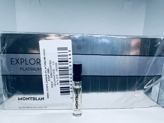 12 Montblanc Explorer Platinum Eau de Parfum For Men Sample Spray 2ml /0.06oz
