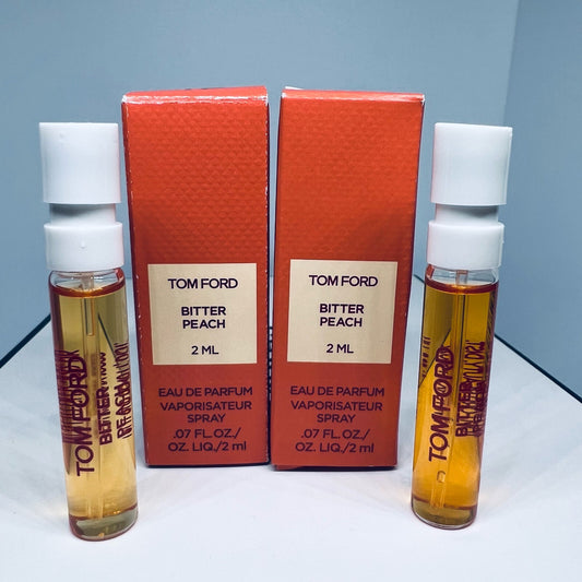 2 Tom Ford Bitter Peach Eau de Parfum EDP Sample Spray Vial 2ml / 0.07fl.oz New