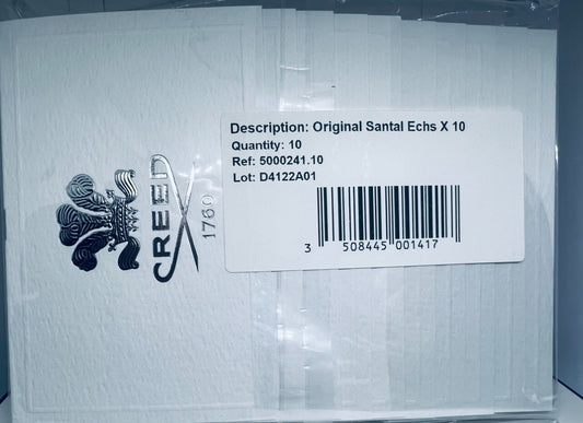 10x CREED Original Santal EDP Official Card Sample Spray 1.7ml