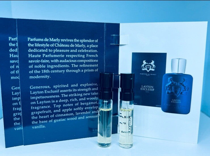 2Pc Parfums De Marly Layton Exclusif Cologne Sample Spray 1.5ml