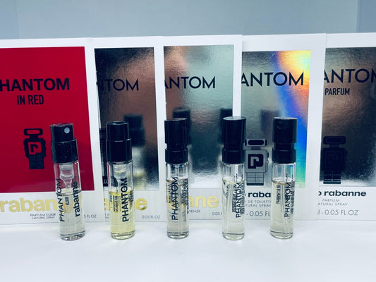 Paco Rabanne Phantom Cologne Collection For Men Sample Spray 5pc Set
