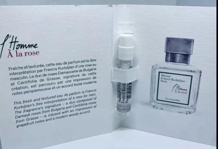 Maison Francis Kurkdjian L'Homme A la Rose Eau de Parfum Sample Spray 2ml