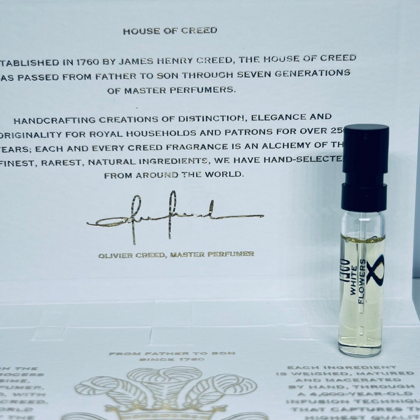 Creed White Flowers Eau de Parfum Perfume Sample Spray 2ml