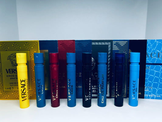 Versace Perfume Collection For Men Sample Spray Vials 8Pc Set