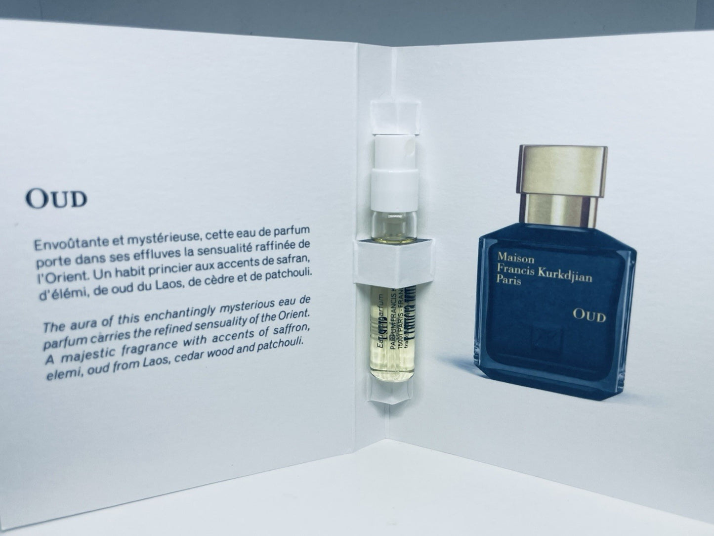 Maison Francis Kurkdjian Oud de Parfum Sample Spray 2ml