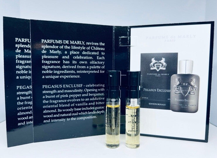 2Pc Parfums De Marly Pegasus Exclusif EDP Cologne Sample Spray 1.5ml