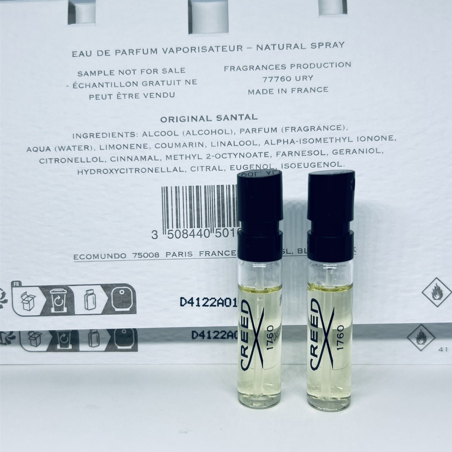 2Pc CREED Original Santal EDP Sample Spray Vials 1.7ml