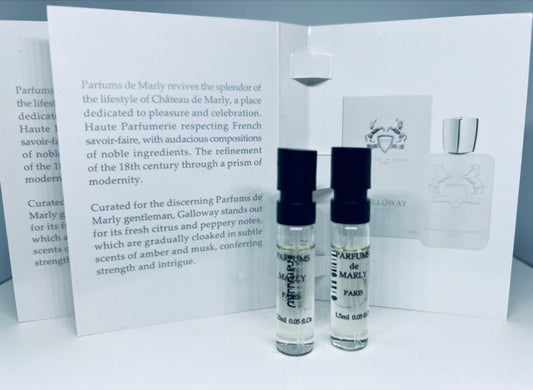 2Pc Parfums de Marly Galloway EDP Cologne Sample Spray 1.5ml