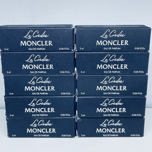 10 Pack Moncler La Cordée Eau de Parfum Sample Spray 2ml/0.06oz
