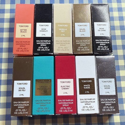 10Pc Tom Ford Fragrance Collection For Women Perfume Sample Spray Set