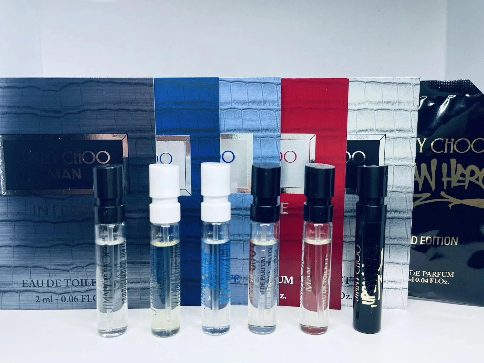 Jimmy Choo Men Cologne Collection Sample Spray 6Pc Set