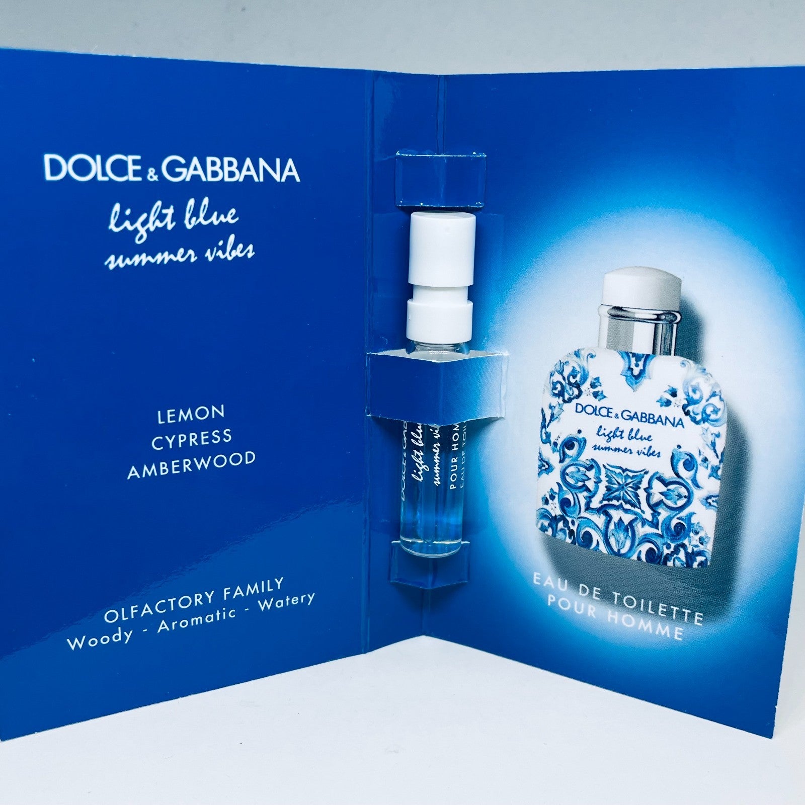 Dolce & Gabbana Lighe Blue Perfume Collection For Men Sample Spray 4pc Set