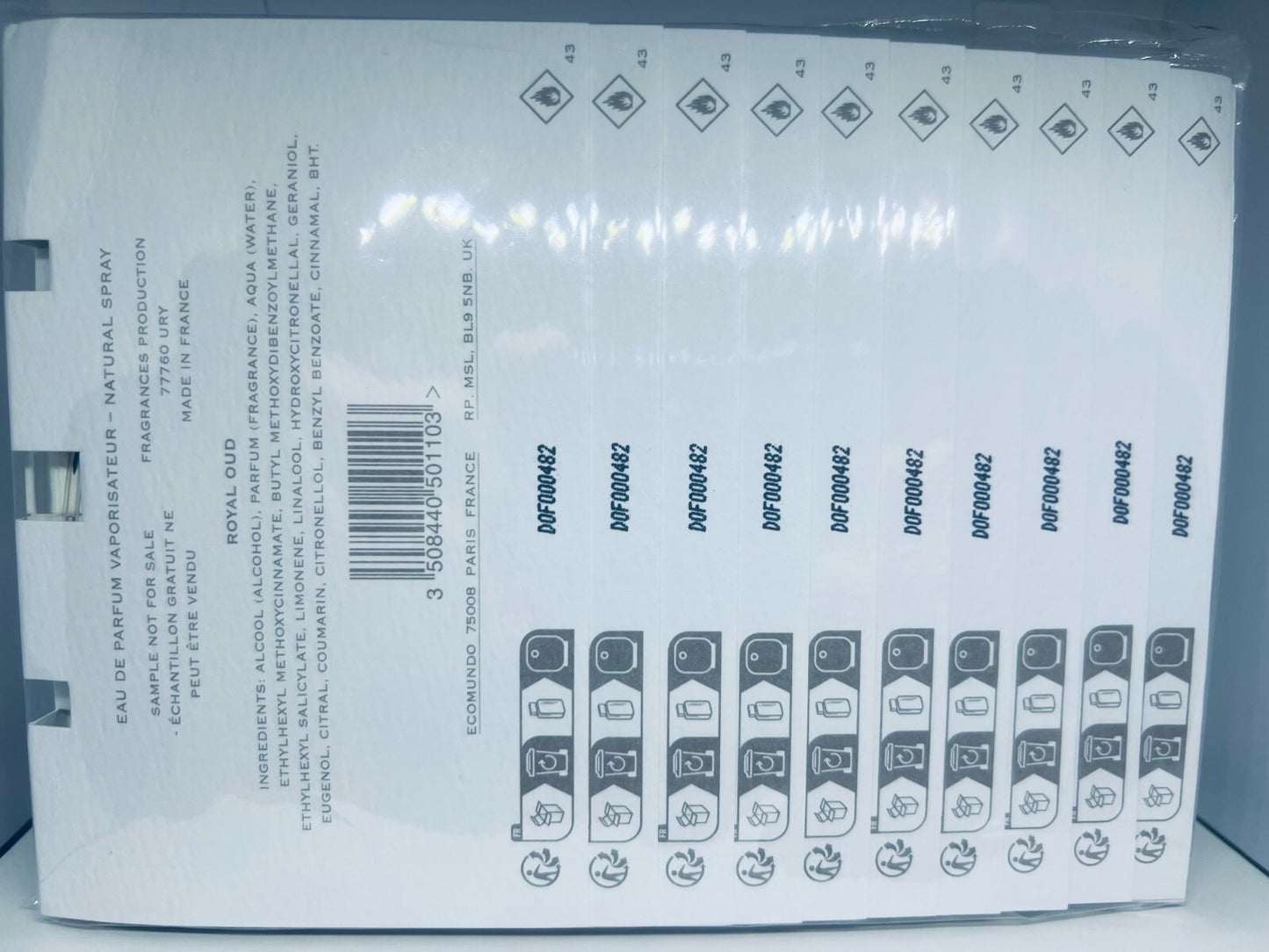 10x Creed Royal Oud EDP Official Carded Sample Spray 1.7ml