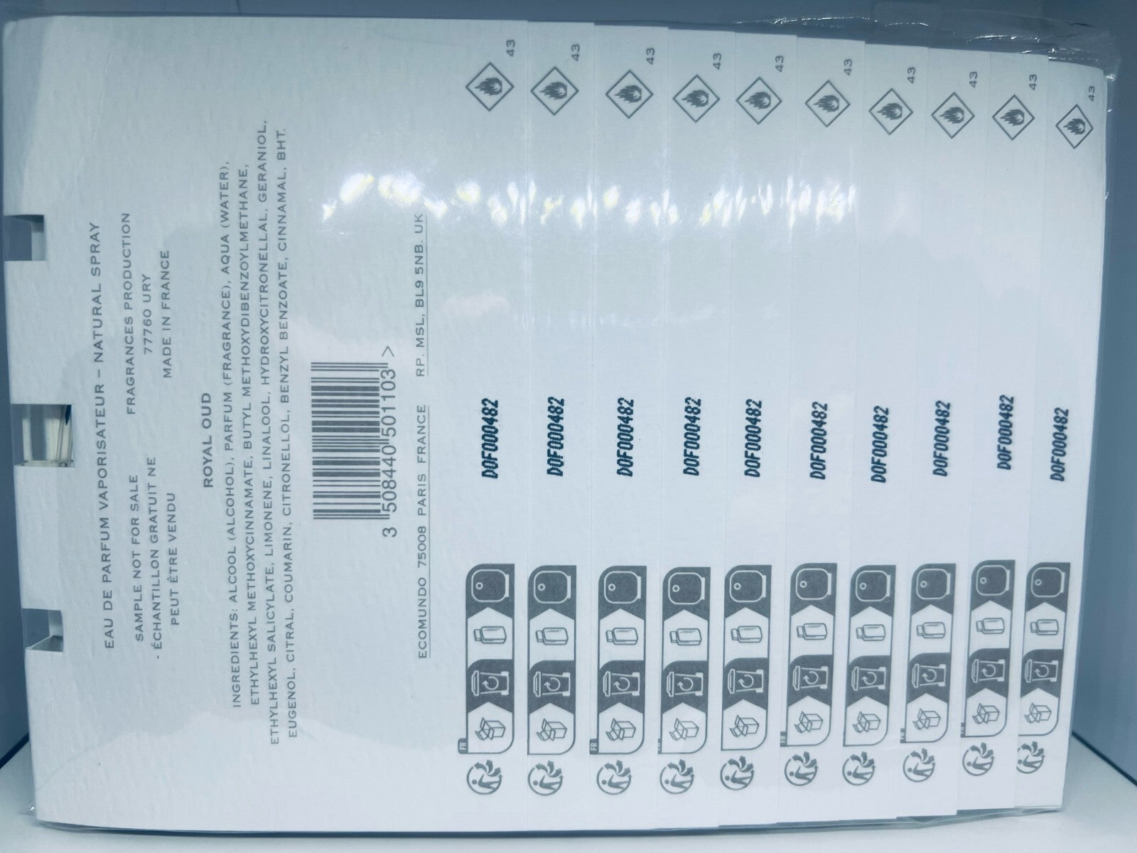 10x Creed Royal Oud EDP Official Carded Sample Spray 1.7ml