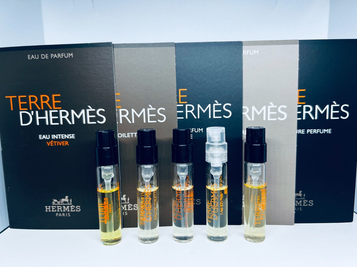 Hermes Terre D'Hermes Cologne Collection Sample Spray Vials 5Pc Set