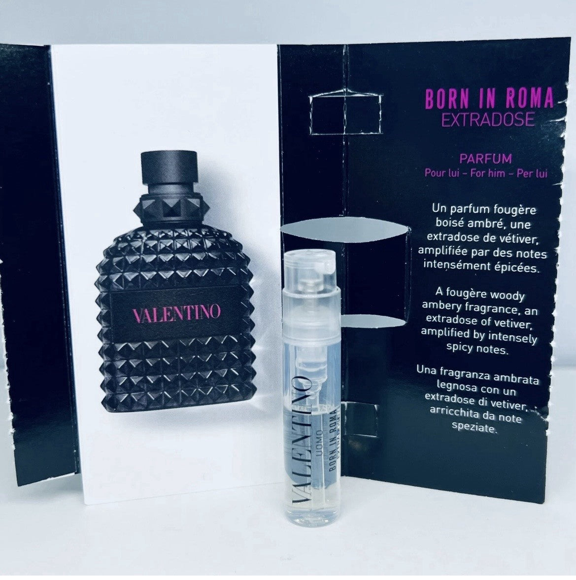 Valentino Uomo Born in Roma Extradose Parfum Sample Spray 1.2ml