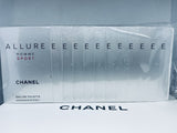 CHANEL ALLURE HOMME SPORT EDT 1.5ml .05fl oz x 12 COLOGNE SPRAY SAMPLE VIALS