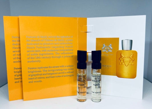 2Pc Parfums de Marly Perseus EDP Cologne Sample Spray 1.5ml/0.05oz