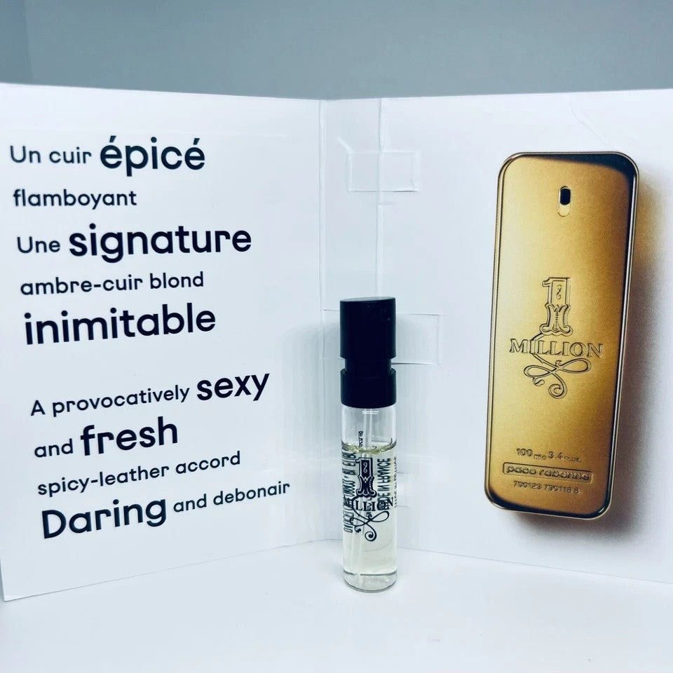 Paco Rabanne One Million Perfume Collection For Men Sample Spray 7pc Set