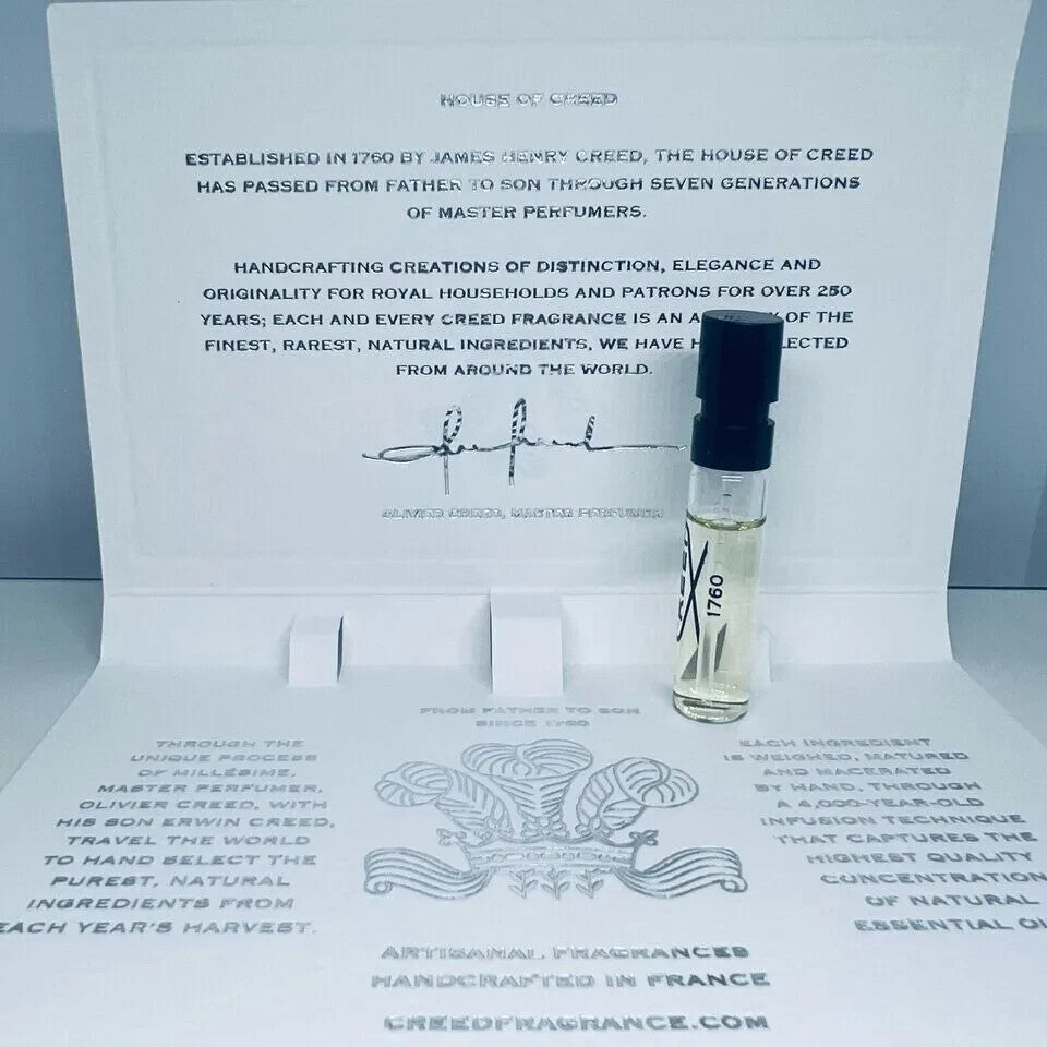10x CREED Original Vetiver EDP Official Card Sample Spray 1.7ml