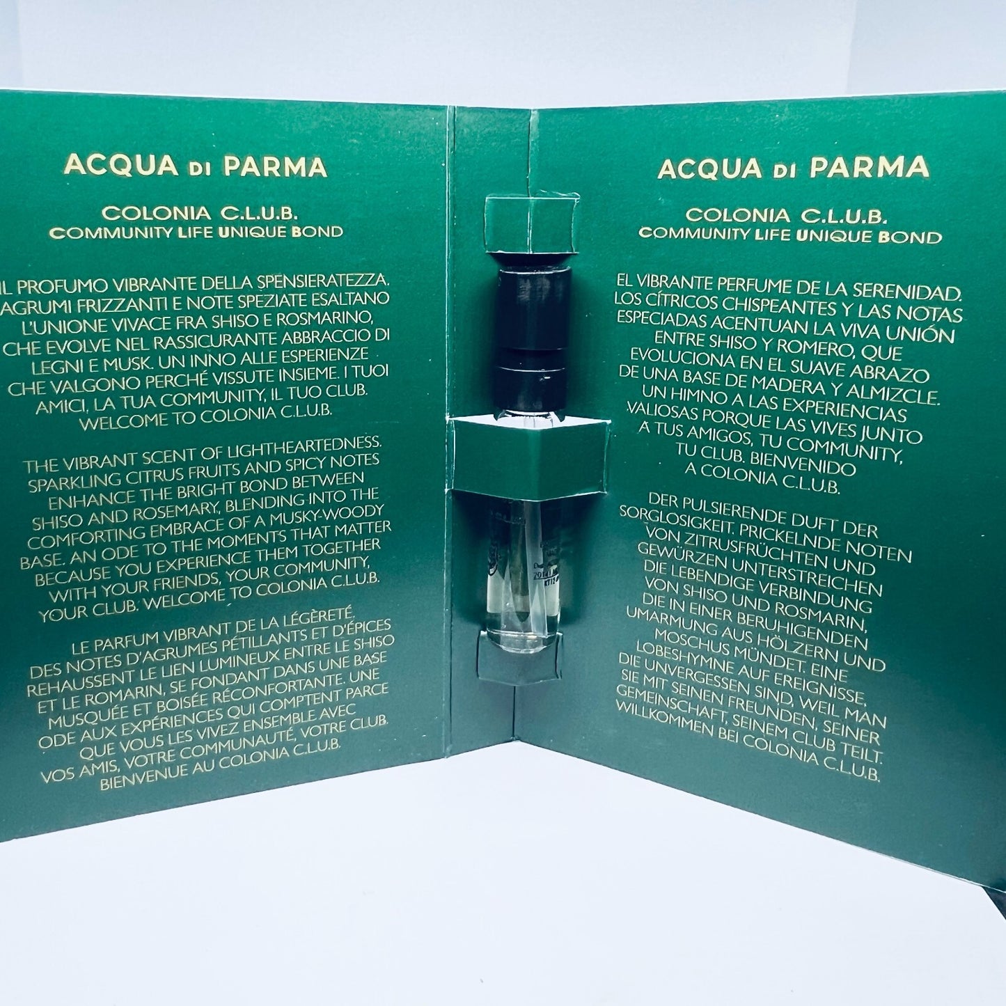 Acqua Di Parma Colonia C.L.U.B. Eau de Cologne Sample Spray 1.5ml / 0.05oz New