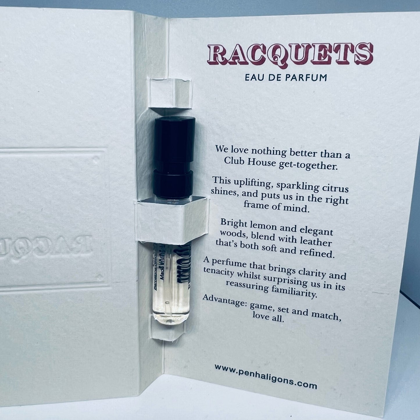 Penhaligon's Racquets Eau de Parfum Sample Spray 0.05oz/1.5ml