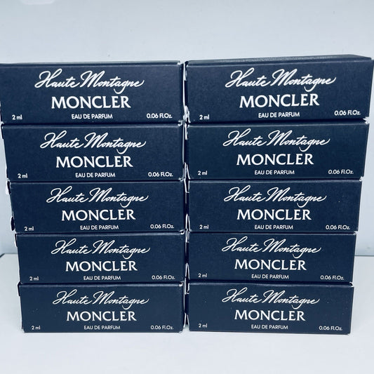 10 Pack Moncler Haute Montagne Eau de Parfum Sample Spray 2ml/0.06oz