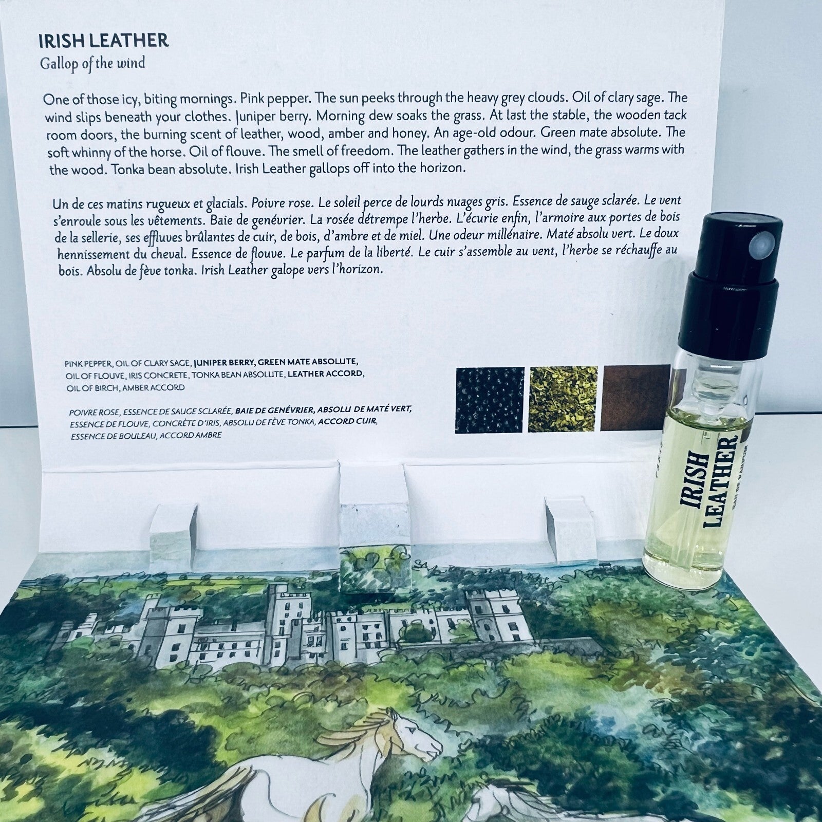 Memo Paris Irish Leather Eau de Parfum Sample Spray Vial 1.5ml / 0.05 oz