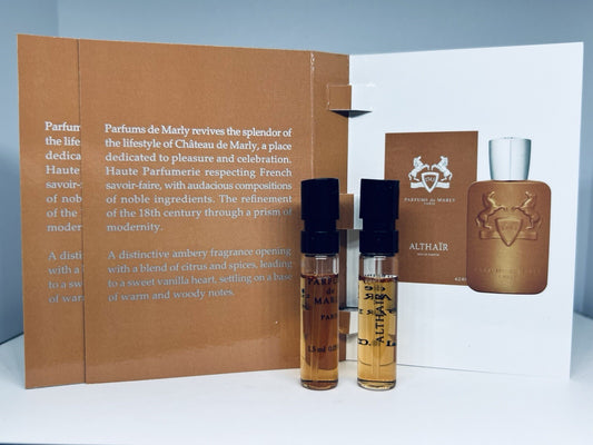 2Pc Parfums de Marly Althair EDP Cologne Sample Spray 1.5ml