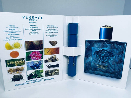 Versace Men Cologne Collection Sample Spray Vials 1ml / 0.03oz 10Pc Set