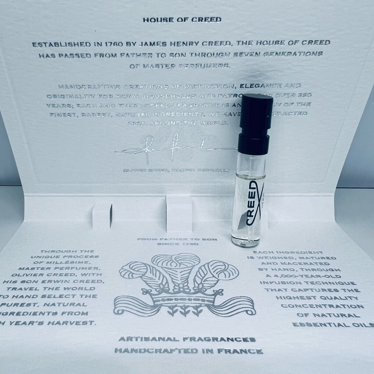 10x CREED Green Irish Tweed EDP Official Card Sample Spray 1.7ml