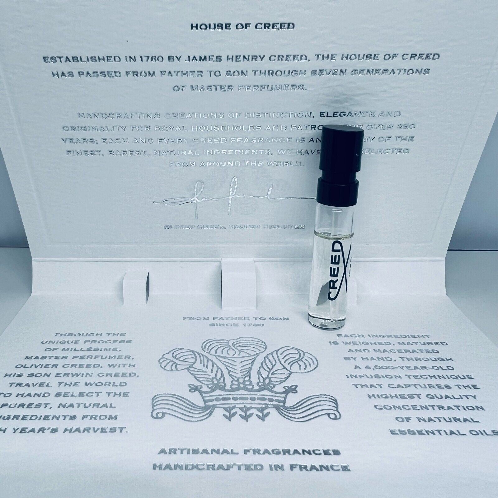 10x CREED Green Irish Tweed EDP Official Card Sample Spray 1.7ml