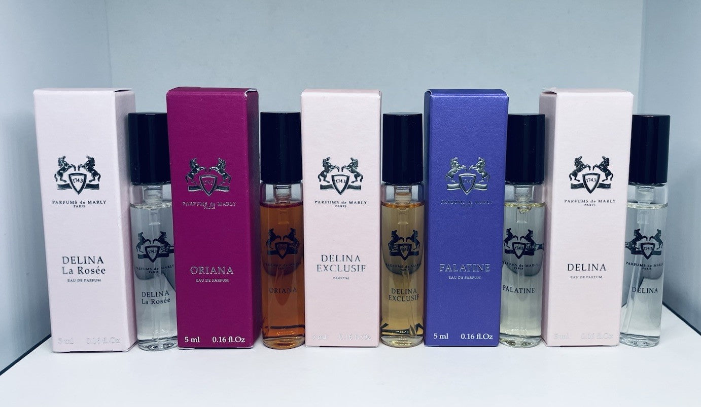 PARFUMS DE MARLY FEMININE DISCOVERY COLLECTION TRAVEL SIZE SPRAY 5ML/0.6OZ x 5