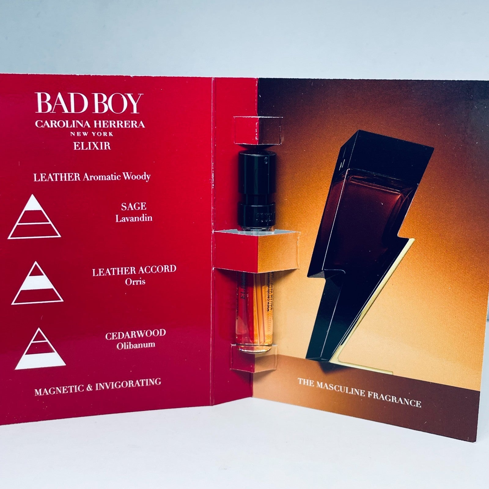 Carolina Herrera Bad Boy Cologne Collection Sample Spray 6pc Set