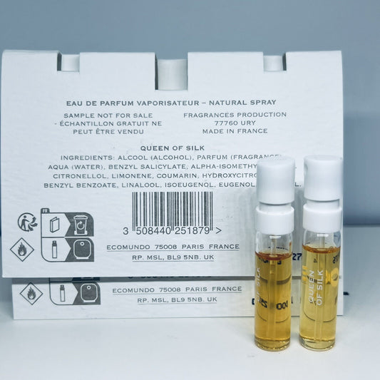 2Pc Creed Queen of Silk EDP Sample Spray 2ml - New 2024