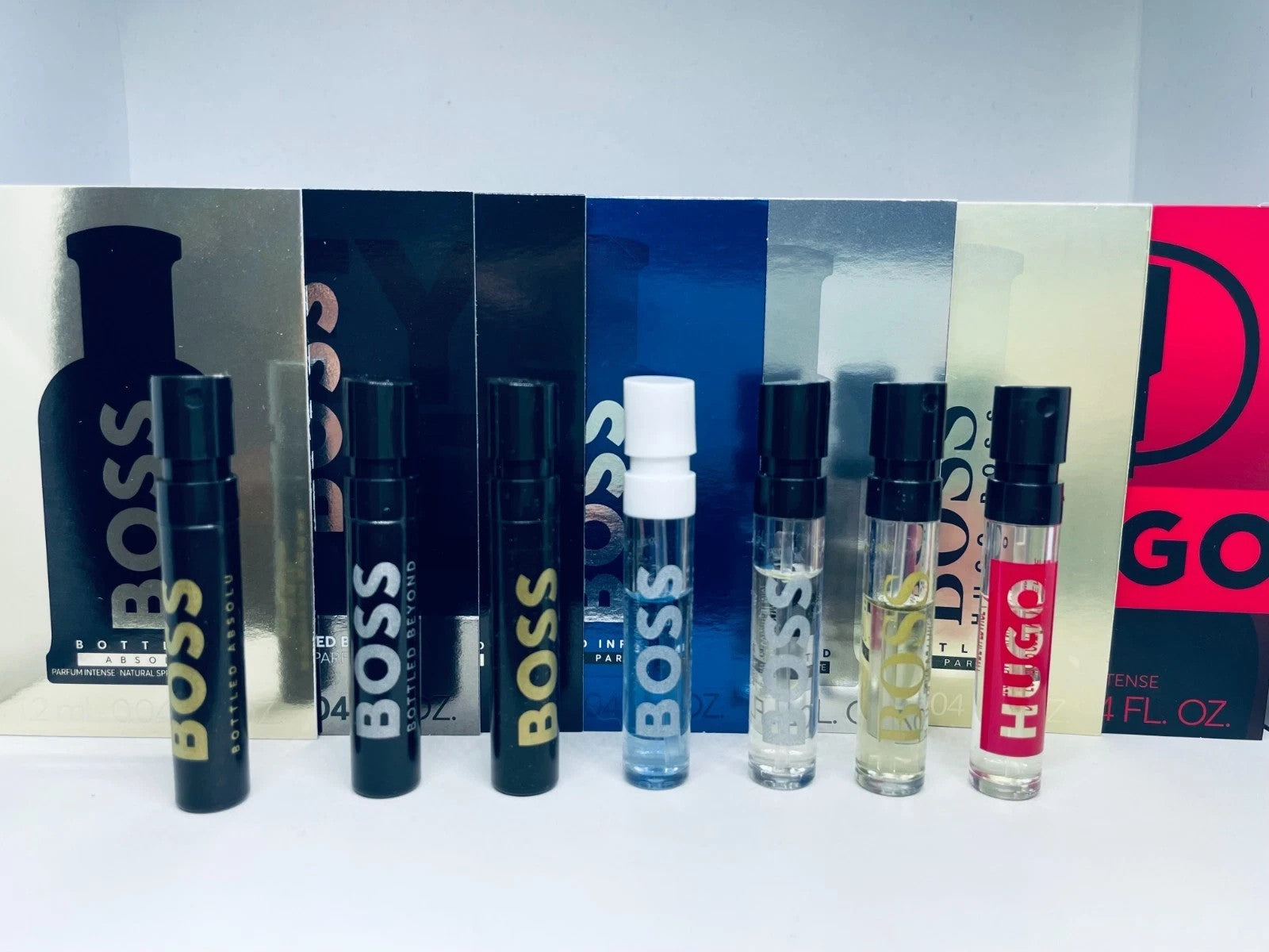 Hugo Boss Men Cologne Collection Sample Spray Vials 7pc Set
