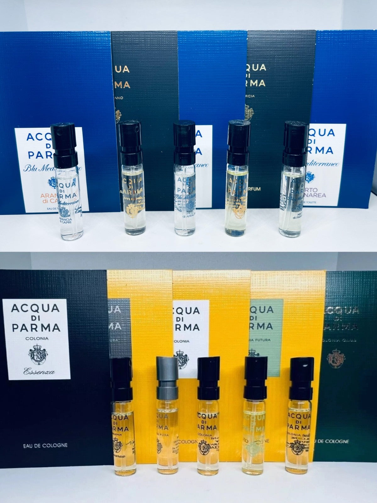 Acqua di Parma Men Perfume Collection Sample Spray Vials 10Pc Set