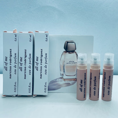 3 Narciso Rodriguez Perfume Sample Spray 0.6ml - 1ml -Choose Your Scents