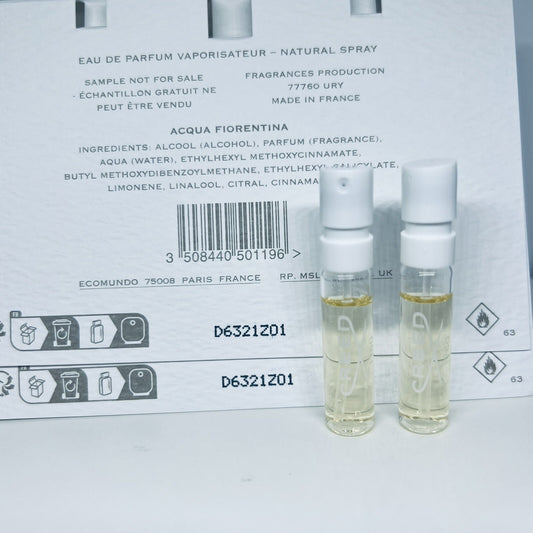 2Pc Creed Acqua Fioretina EDP Sample Spray 2ml Official Carded