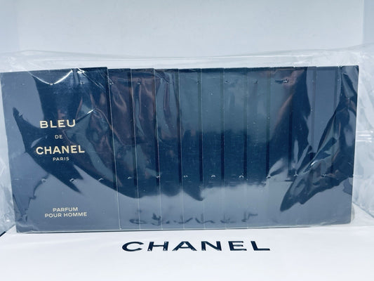 CHANEL BLEU DE CHANEL PARFUM 1.5ml .05fl oz x 12 COLOGNE SPRAY SAMPLE VIALS