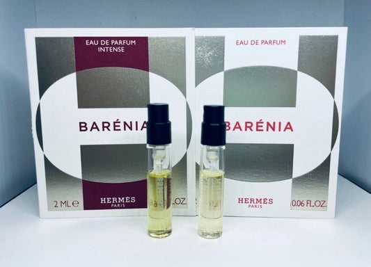 2 Hermes Barenia Eau De Parfum & Barenia EDP Intense Sample Spray 2ml/0.06oz